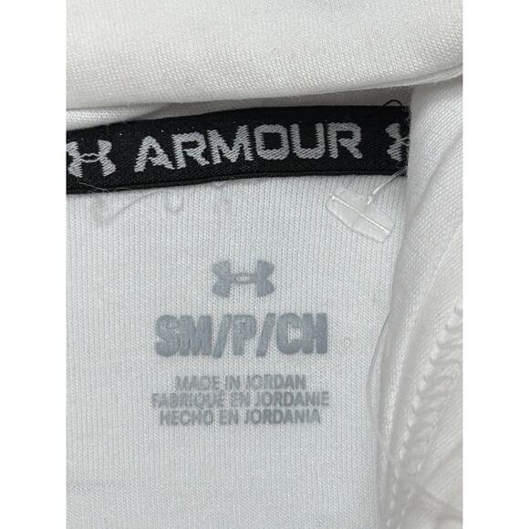 NWT Under Armour Men's Small White Gray Unstoppable Fleece Full-Zip LS Hoodie - Picture 4 of 10